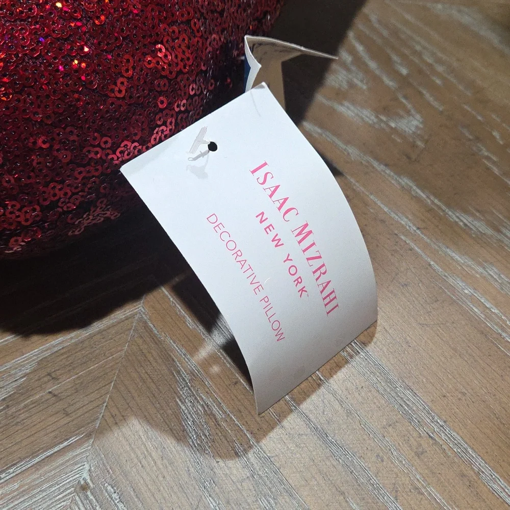 Red Sequin Lips Pillow - Picture 2 of 2